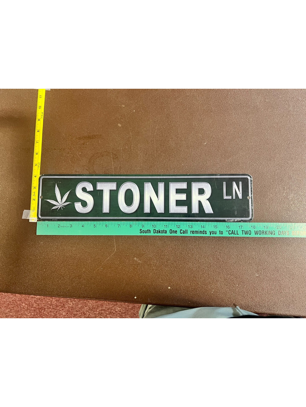 Stoner Ln 4x18 Aluminum Metal Street Sign Marijuana Weed Man Cave Decor